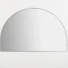 Framed Mirrors-Kirkland's Home Black Linear Half Moon Mirror