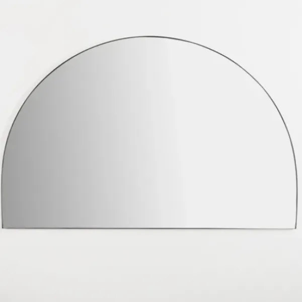 Framed Mirrors-Kirkland's Home Black Linear Half Moon Mirror