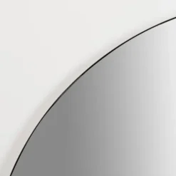 Framed Mirrors-Kirkland's Home Black Linear Half Moon Mirror