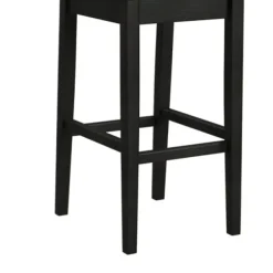 Bar Stools & Counter Height Stools-Kirkland's Home Black Lowback Padded Bar Stool Black/Tan