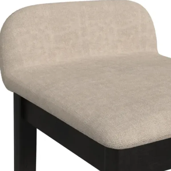Bar Stools & Counter Height Stools-Kirkland's Home Black Lowback Padded Counter Stool Black/Tan