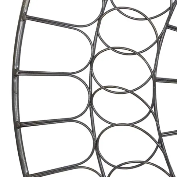Wall Plaques-Kirkland's Home Black Metal Abstract Farmhouse Wall Plaque Black/White