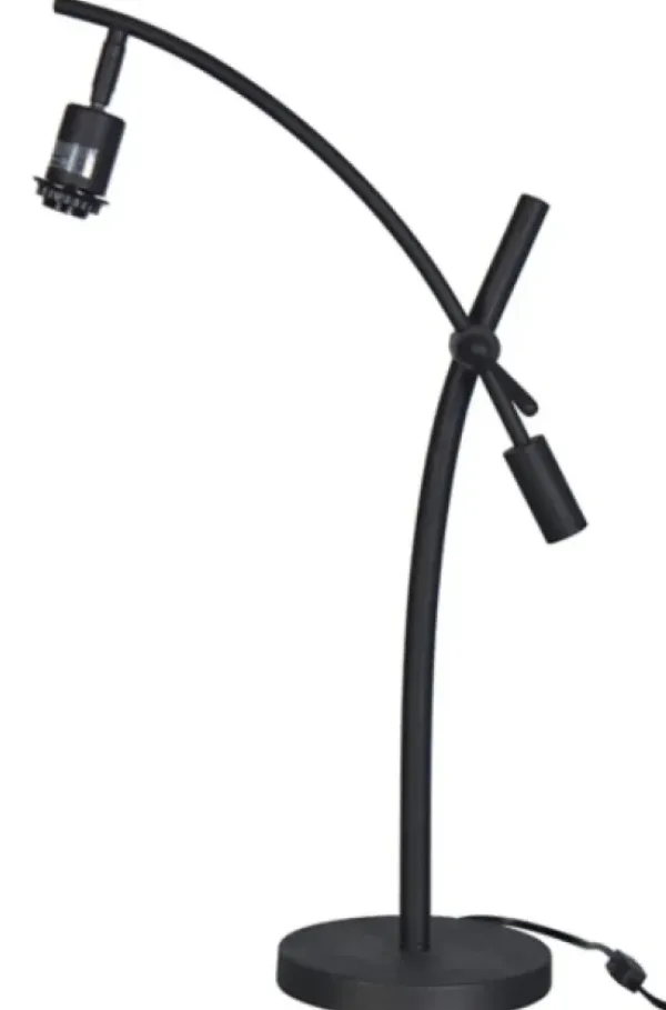 Table Lamps-Kirkland's Home Black Metal Adjustable Task Shade Table Lamp Gray