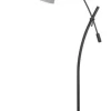 Floor Lamps-Kirkland's Home Black Metal Adjustable Task Shade Floor Lamp Gray