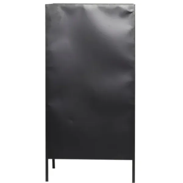 Kitchen Islands & Bar Carts-Kirkland's Home Black Metal And Brown Wood Standing Wine Rack Black/Brown