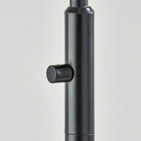 Floor Lamps-Kirkland's Home Black Metal And Frosted Glass Globe Floor Lamp Tan