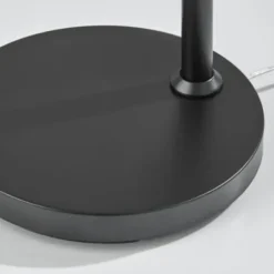 Floor Lamps-Kirkland's Home Black Metal And Frosted Glass Globe Floor Lamp Tan