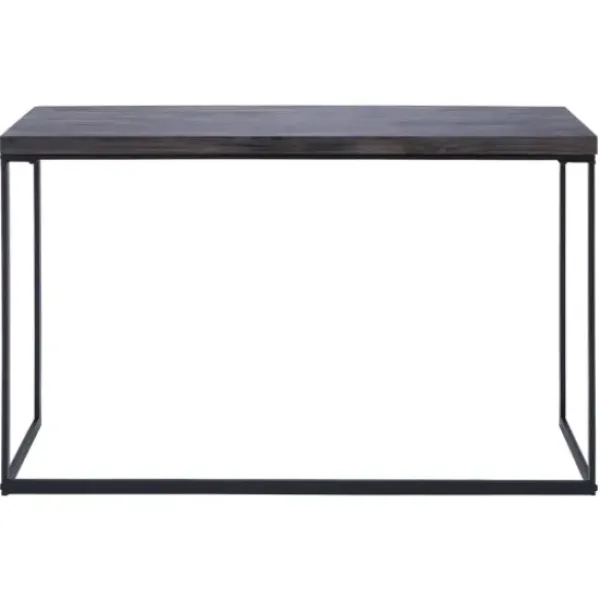 Console Tables-Kirkland's Home Black Metal And Wood Contemporary Console Table Black/Gray