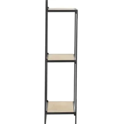 Shelves-Kirkland's Home Black Metal And Wood 3-Tier Wall Shelf