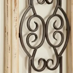 Wall Plaques-Kirkland's Home Black Metal Farmhouse Scroll Wall Plaque White/Black