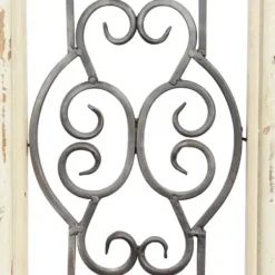 Wall Plaques-Kirkland's Home Black Metal Farmhouse Scroll Wall Plaque White/Black