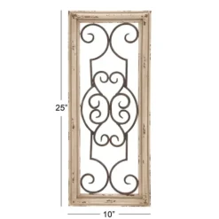 Wall Plaques-Kirkland's Home Black Metal Farmhouse Scroll Wall Plaque White/Black