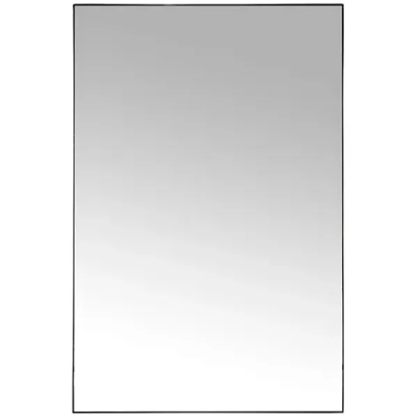Decorative Mirrors-Kirkland's Home Black Metal Linear Mirror, 24X36