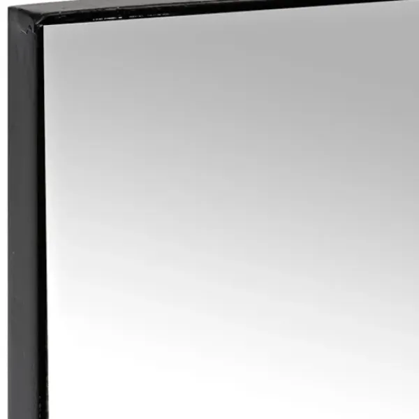 Decorative Mirrors-Kirkland's Home Black Metal Linear Mirror, 24X36
