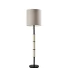Floor Lamps-Kirkland's Home Black Metal Modern Accented Floor Lamp Black/Tan