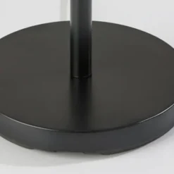 Floor Lamps-Kirkland's Home Black Metal Modern Accented Floor Lamp Black/Tan