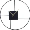 Clocks-Kirkland's Home Black Metal Open Back Abstract Wall Clock