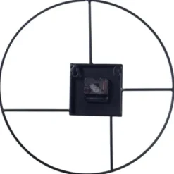 Clocks-Kirkland's Home Black Metal Open Back Abstract Wall Clock