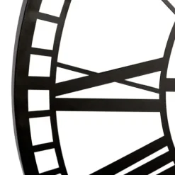 Clocks-Kirkland's Home Black Metal Open Frame Wall Clock