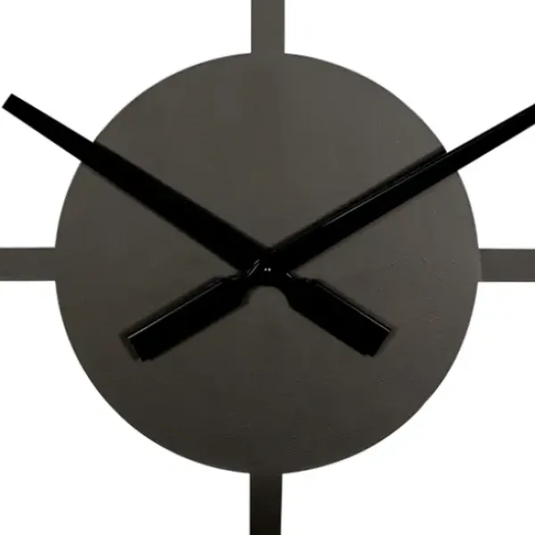 Clocks-Kirkland's Home Black Metal Open Frame Wall Clock