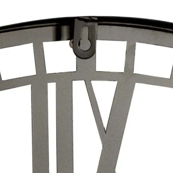 Clocks-Kirkland's Home Black Metal Open Frame Wall Clock
