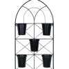 Wall Storage-Kirkland's Home Black Metal Panel 5-Pot Wall Planter