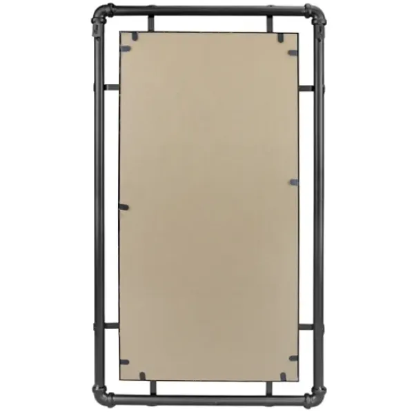 Decorative Mirrors-Kirkland's Home Black Metal Pipe Connected Mirror