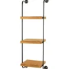 Shelves-Kirkland's Home Black Metal Pipe Three-Tier Wall Mounted Shelf