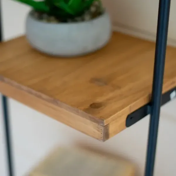 Shelves-Kirkland's Home Black Metal Pipe Three-Tier Wall Mounted Shelf