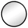 Decorative Mirrors-Kirkland's Home Black Metal Round Beaded Wall Mirror