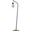 Floor Lamps-Kirkland's Home Black Metal Textured Edison Floor Lamp Gold