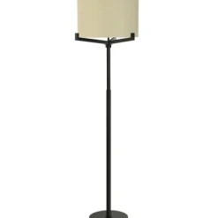 Floor Lamps-Kirkland's Home Black Metal Tri-Arm Floor Lamp Tan