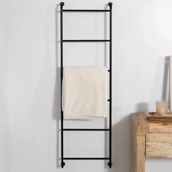 Wall Storage-Kirkland's Home Black Metal Wall Ladder