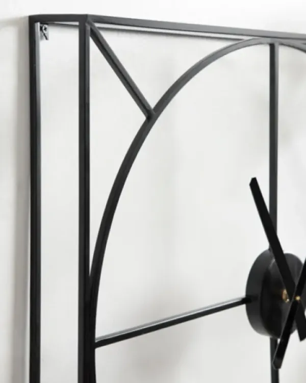 Clocks-Kirkland's Home Black Metal Willet Wall Clock