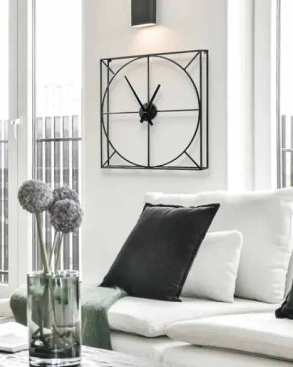 Clocks-Kirkland's Home Black Metal Willet Wall Clock