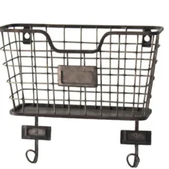 Wall Storage-Kirkland's Home Black Metal Wire Mail Wall Pocket