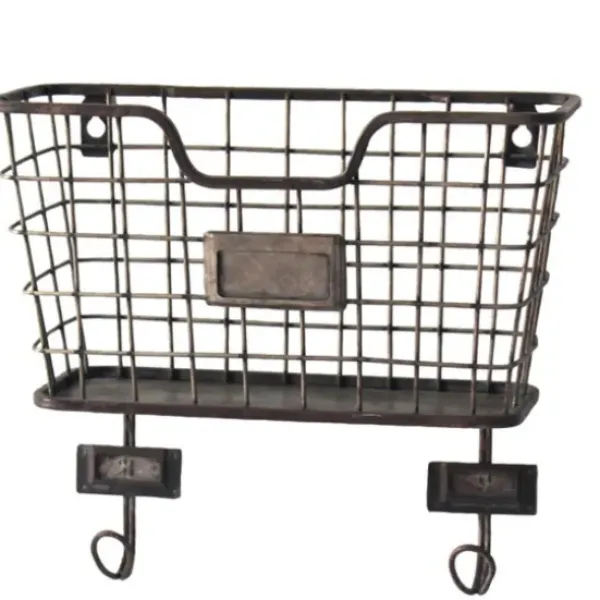 Wall Storage-Kirkland's Home Black Metal Wire Mail Wall Pocket