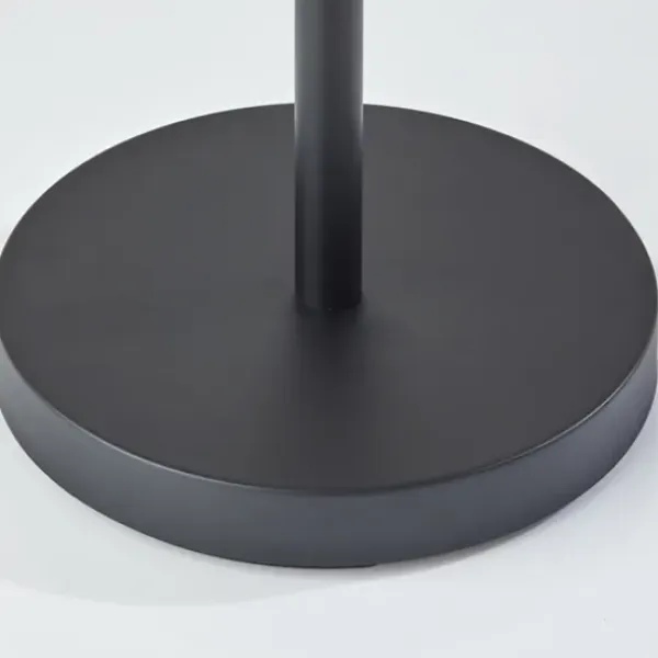 Floor Lamps-Kirkland's Home Black Metal Wood Accent Contemporary Floor Lamp