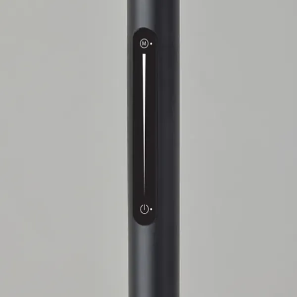 Floor Lamps-Kirkland's Home Black Metal Wood Accent Contemporary Floor Lamp