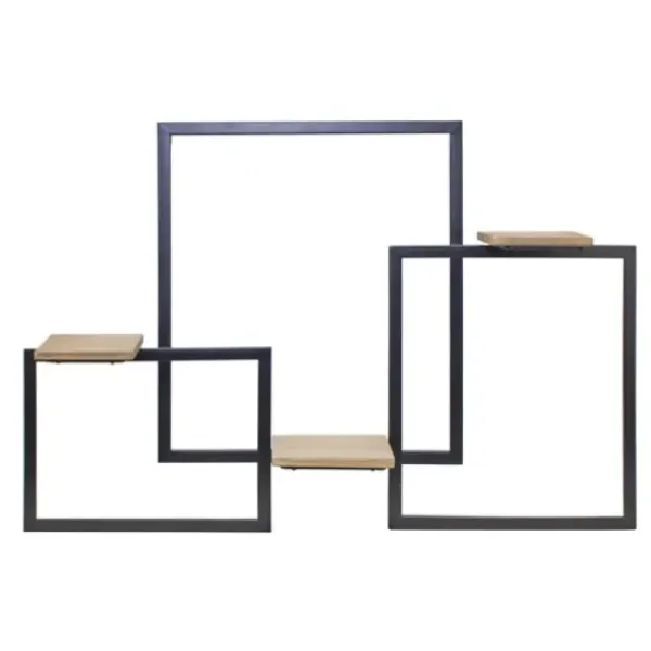 Shelves-Kirkland's Home Black Modern Geometric Wall Shelves