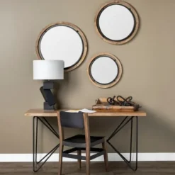 Dining Chairs-Kirkland's Home Black Modern Mango Wood Blocky Dining Chair Black/Brown