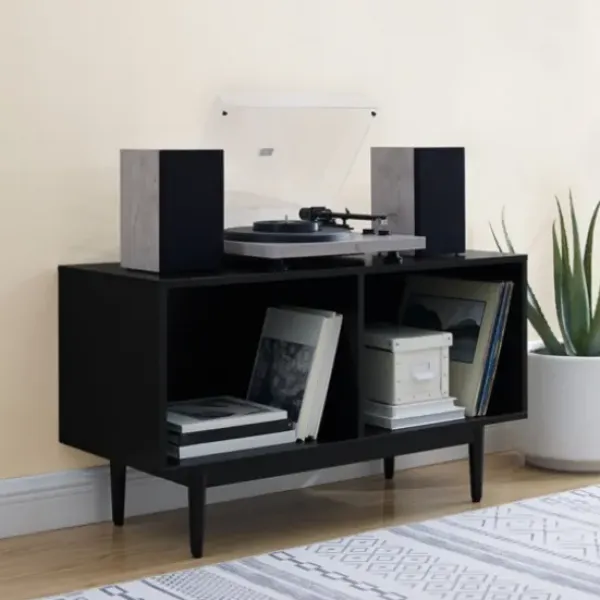 Console Tables-Kirkland's Home Black Modern Wood Console Table, 40 In.