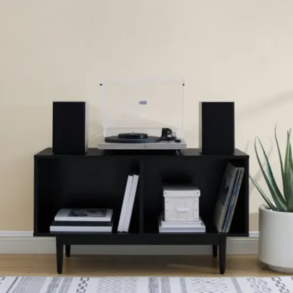 Console Tables-Kirkland's Home Black Modern Wood Console Table, 40 In.