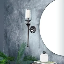 Sconces-Kirkland's Home Black Nickel Bell Sconce