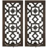 Sconces-Kirkland's Home Black Ornate Laser Cut Sconces, Set Of 2