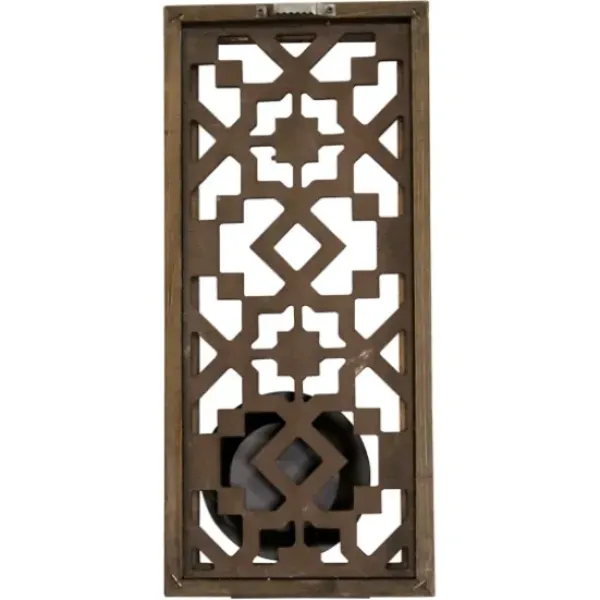 Sconces-Kirkland's Home Black Ornate Laser Cut Sconces, Set Of 2