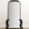 Decorative Mirrors-Kirkland's Home Black Ornate Scroll Bordeaux Wood Mirror