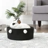 Baskets & Boxes-Kirkland's Home Black Pet Bin Pom Pom Storage Basket Black/White