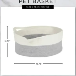 Baskets & Boxes-Kirkland's Home Black Pet Bin Pom Pom Storage Basket Black/White