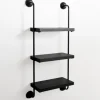 Shelves-Kirkland's Home Black Pipe 3-Tier Wall Shelf